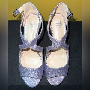 Elegant Purple Glitter Women's Sandals